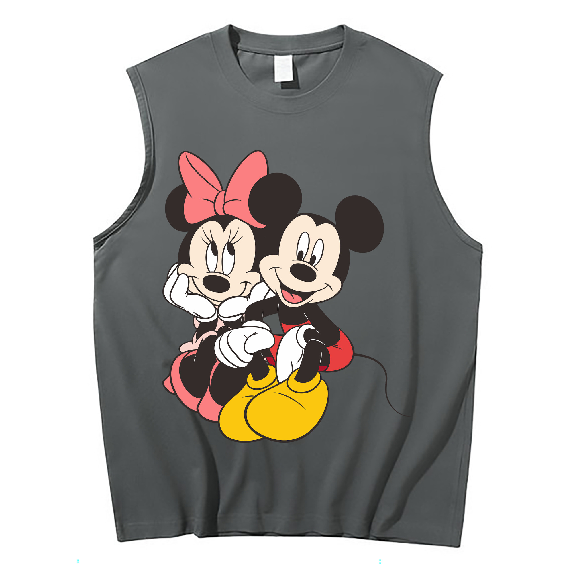 ミッキーマウス Mickey Mouse コットン100％タンクトップ（フロントプリント）